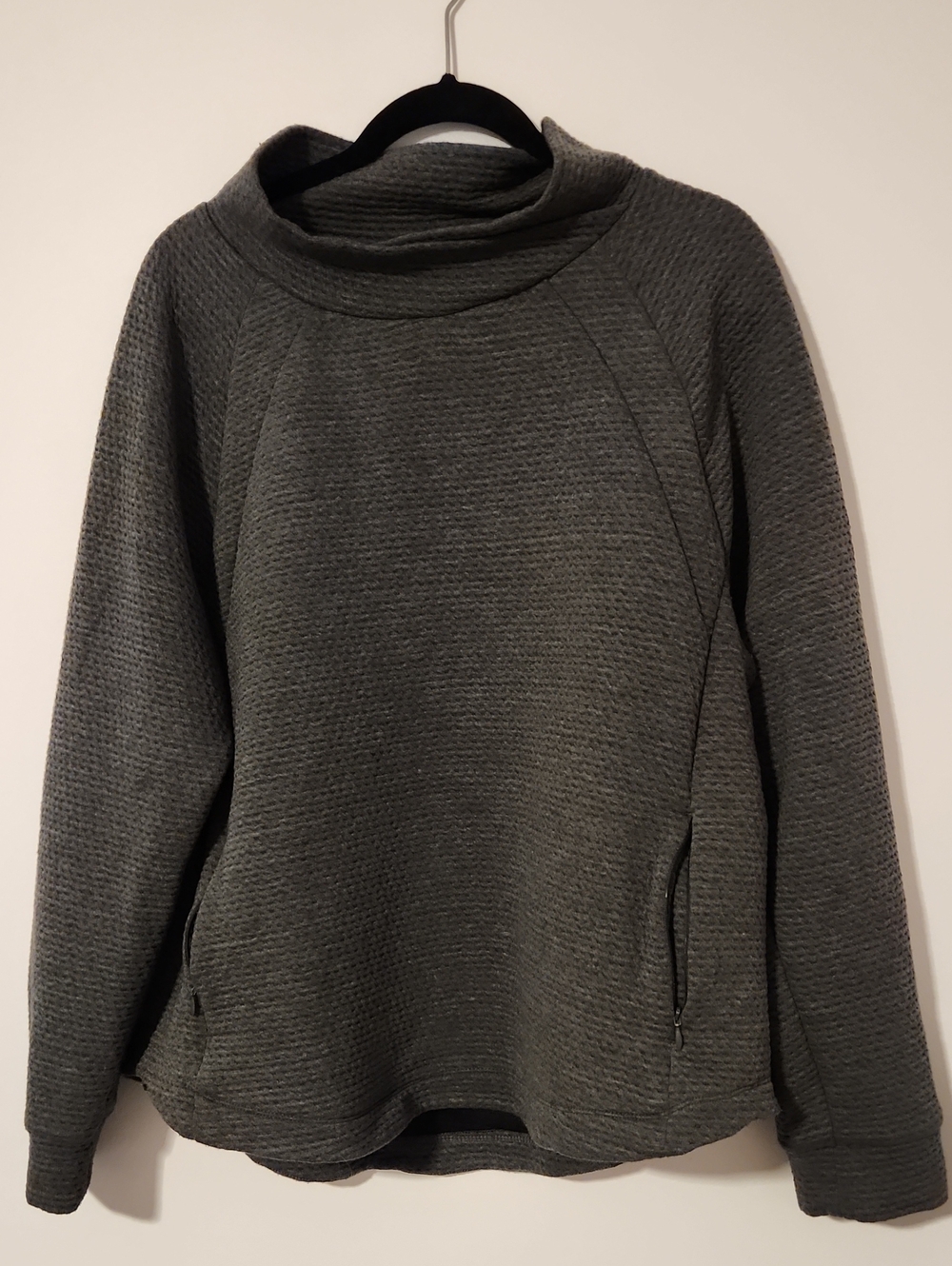 Bench Women's Charcoal Textured Cowl Neck